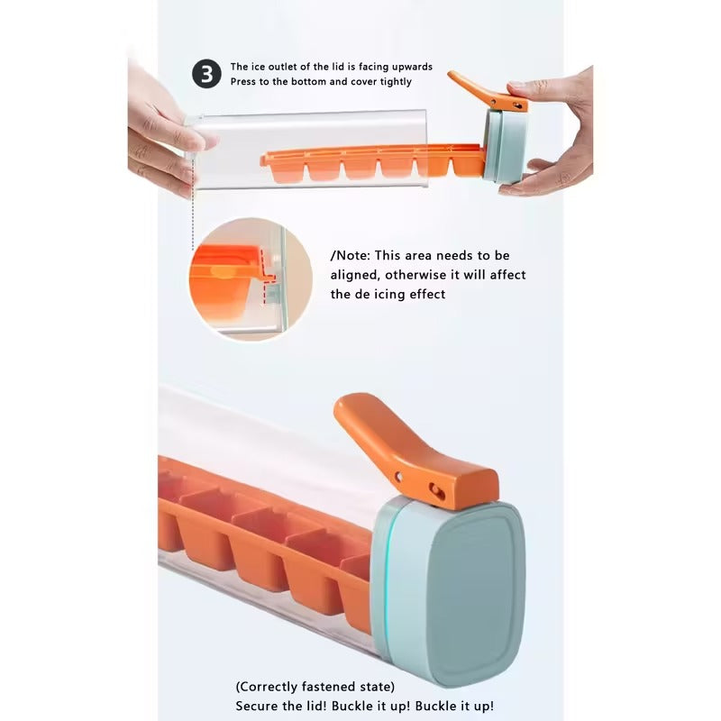 6-Compartment One-Touch Ice Maker | Quickly Releases Ice Cubes | Suitable for Whiskey, Cocktails, Coffee, and Party Drinks