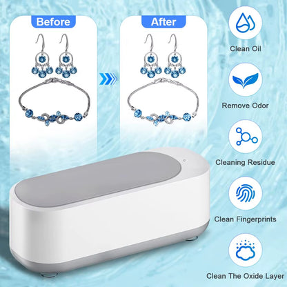 🎉ultrasonic cleaner🙌Say goodbye to hand washing, clean 360 ° without dead corners.