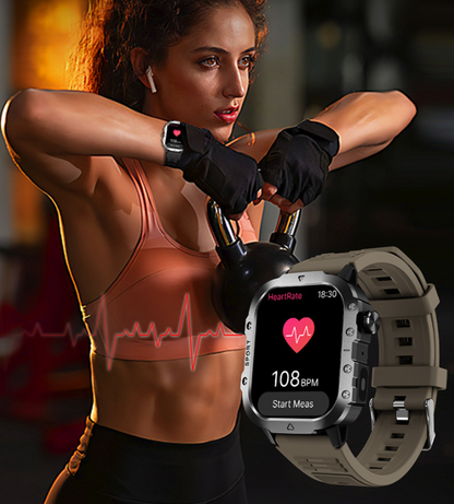⌚ New H12 Smart Watch – Wireless Charging, Outdoor Flashlight, Heart Rate Monitor! ✨