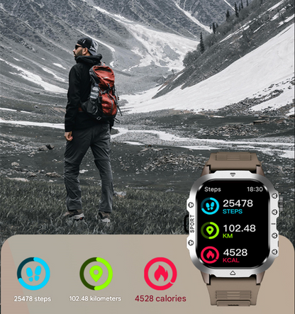 ⌚ New H12 Smart Watch – Wireless Charging, Outdoor Flashlight, Heart Rate Monitor! ✨