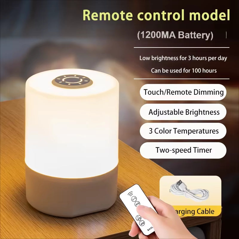 😎Bedroom Sleep Light Eye Protection Desk Lamp bedside lamp ambient lighting👍（Buy one get one free）