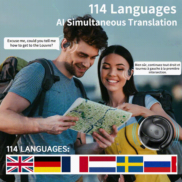 🔥🔥AI Translation Wireless Smart Bluetooth Earphones【Special Offer, Fast Shipping!】Compatible with iOS and Android systems